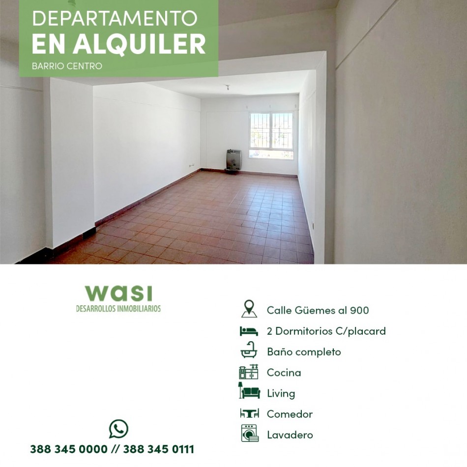 ALQUILER CENTRO 2 DORMIT