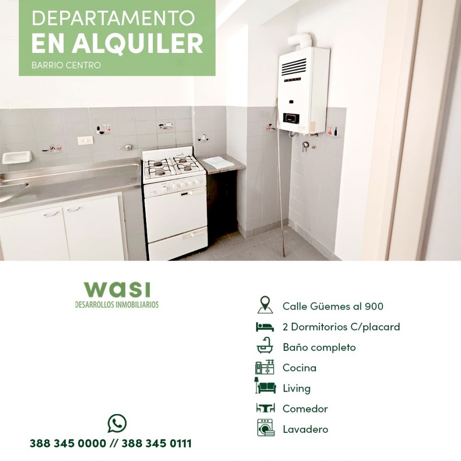 ALQUILER CENTRO 2 DORMIT