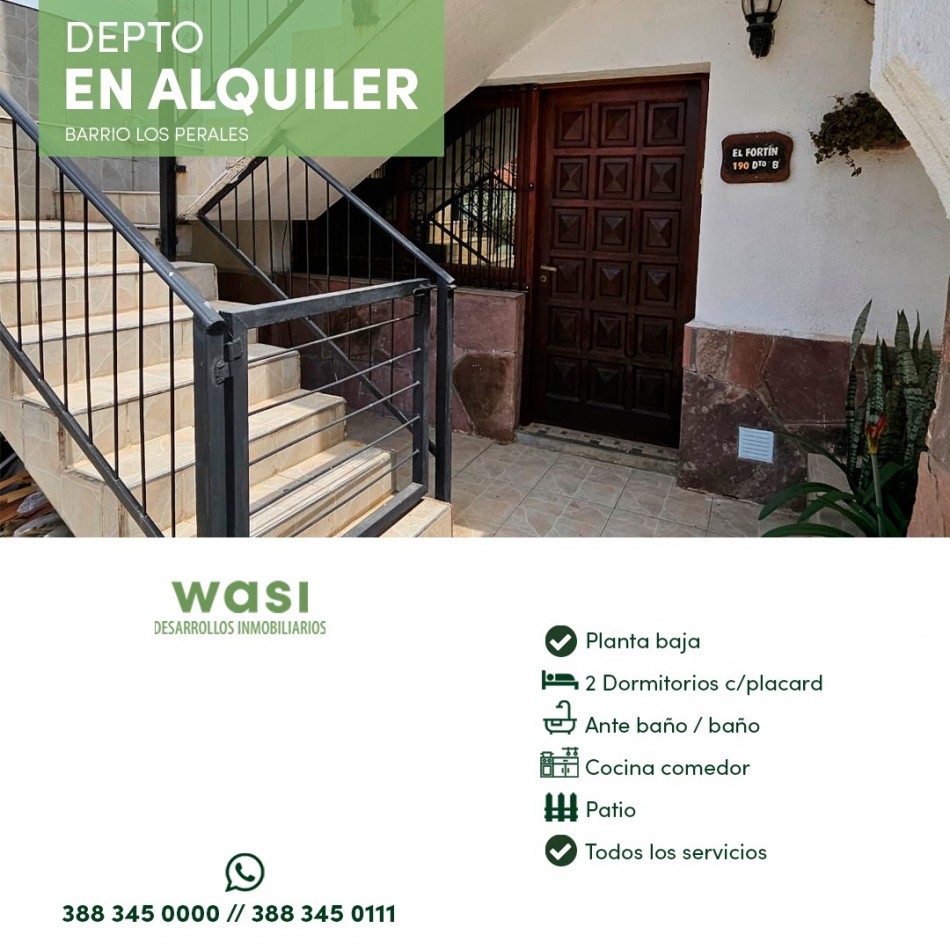 ALQUILER DEPTO PLANTA BAJA LOS PERALES