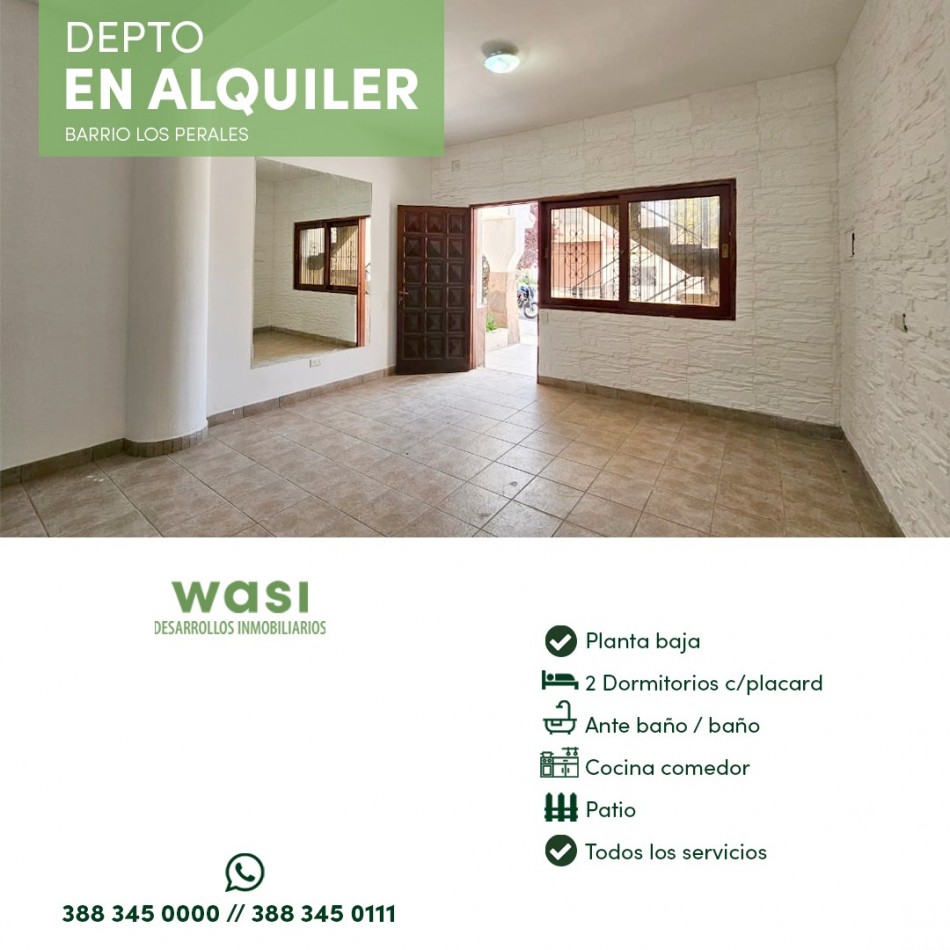 ALQUILER DEPTO PLANTA BAJA LOS PERALES