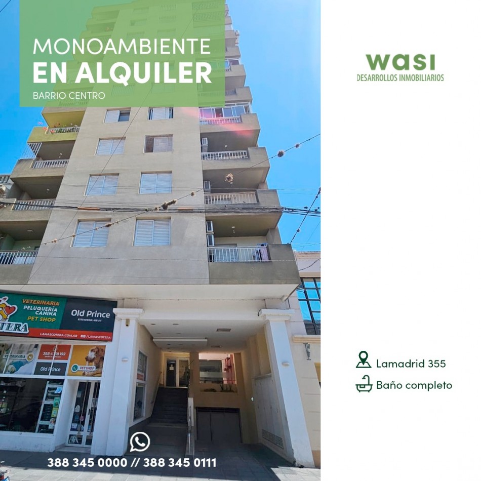 ALQUILER MONOAMBIENTE CENTRO