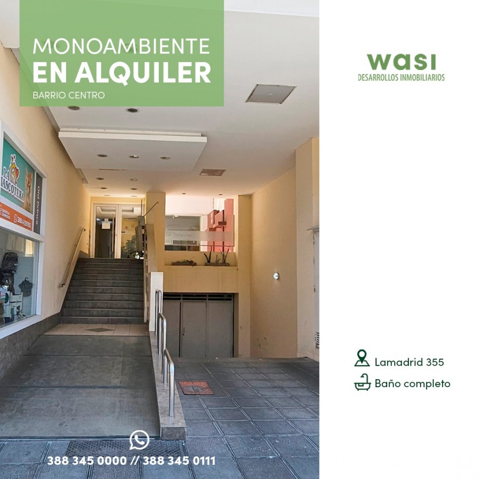ALQUILER MONOAMBIENTE CENTRO