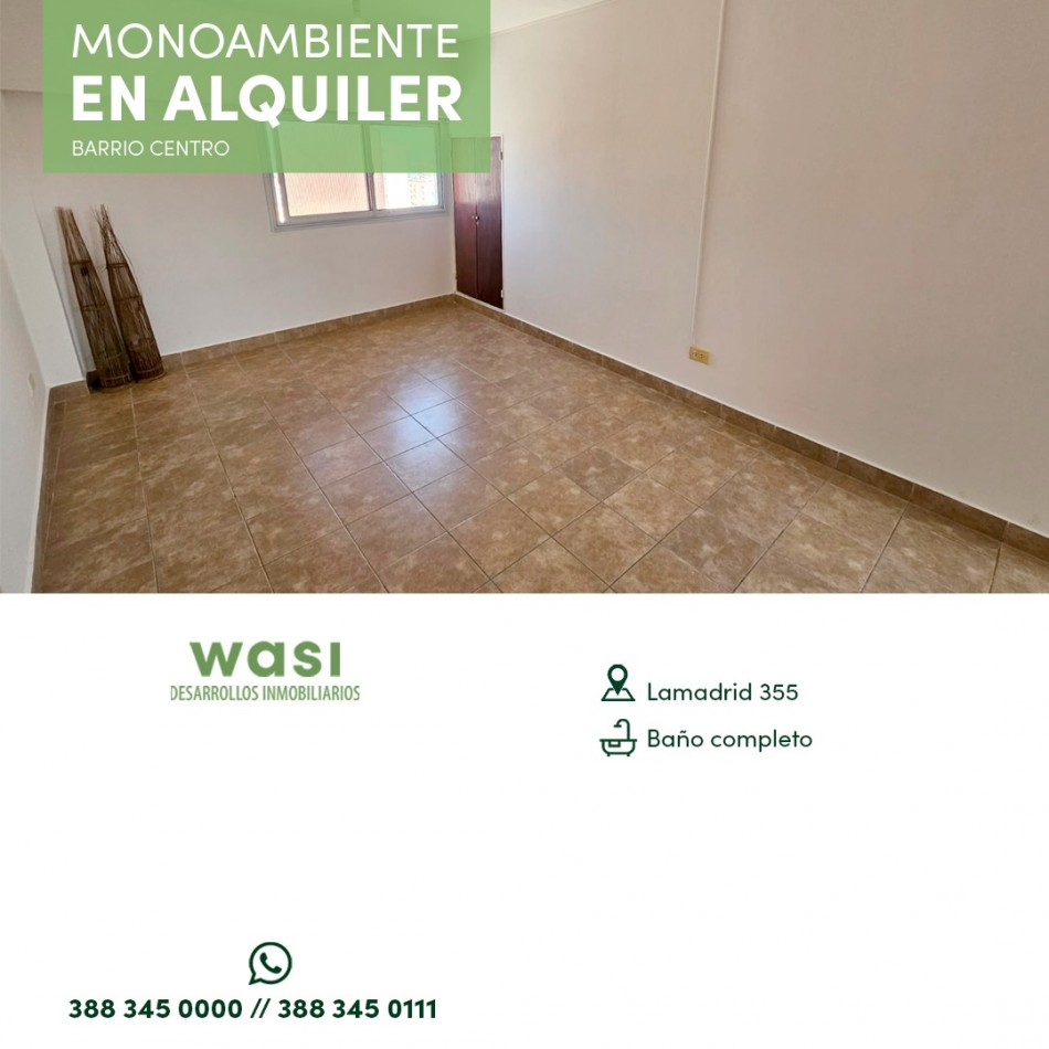 ALQUILER MONOAMBIENTE CENTRO