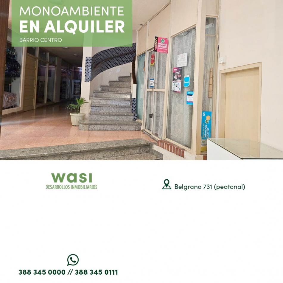 ALQUILER MONOAMBIENTE CENTRO