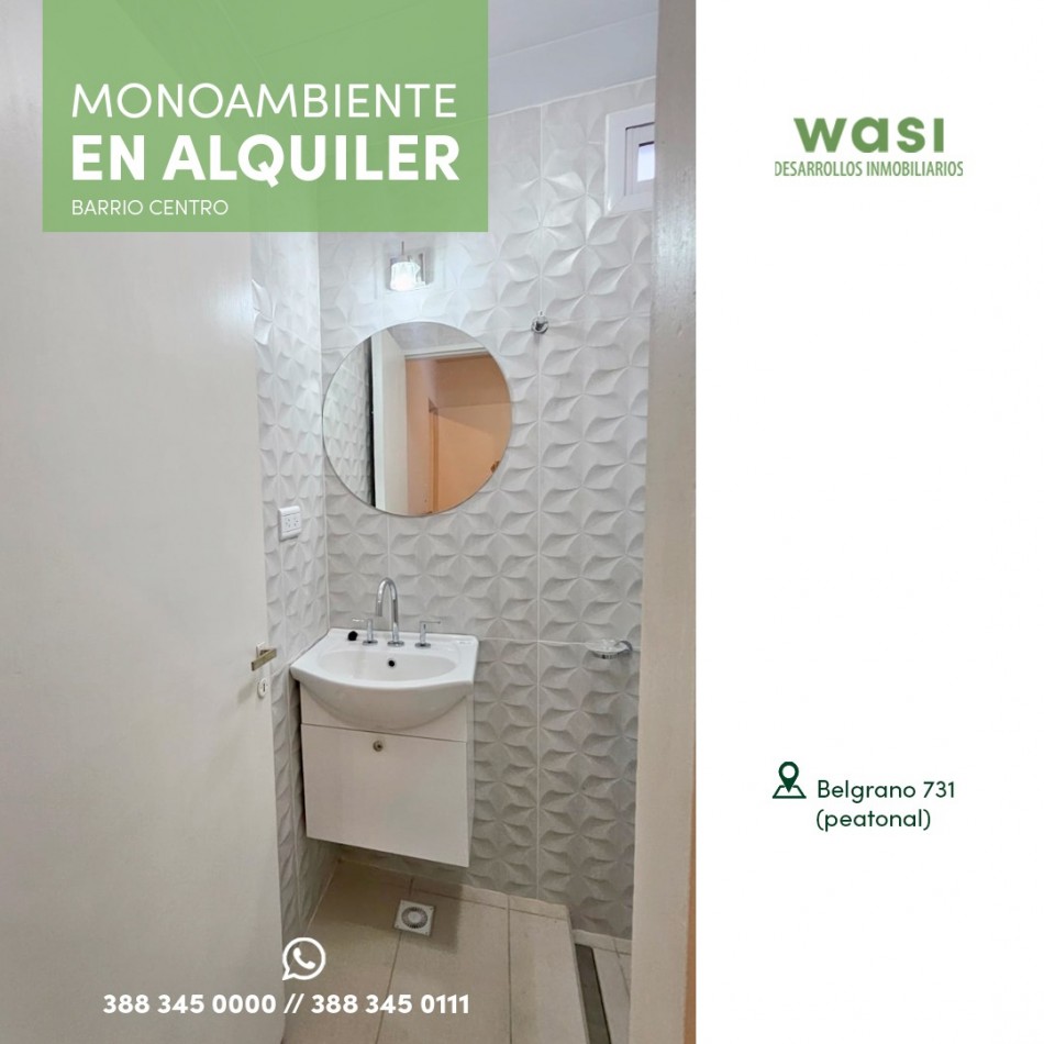 ALQUILER MONOAMBIENTE CENTRO