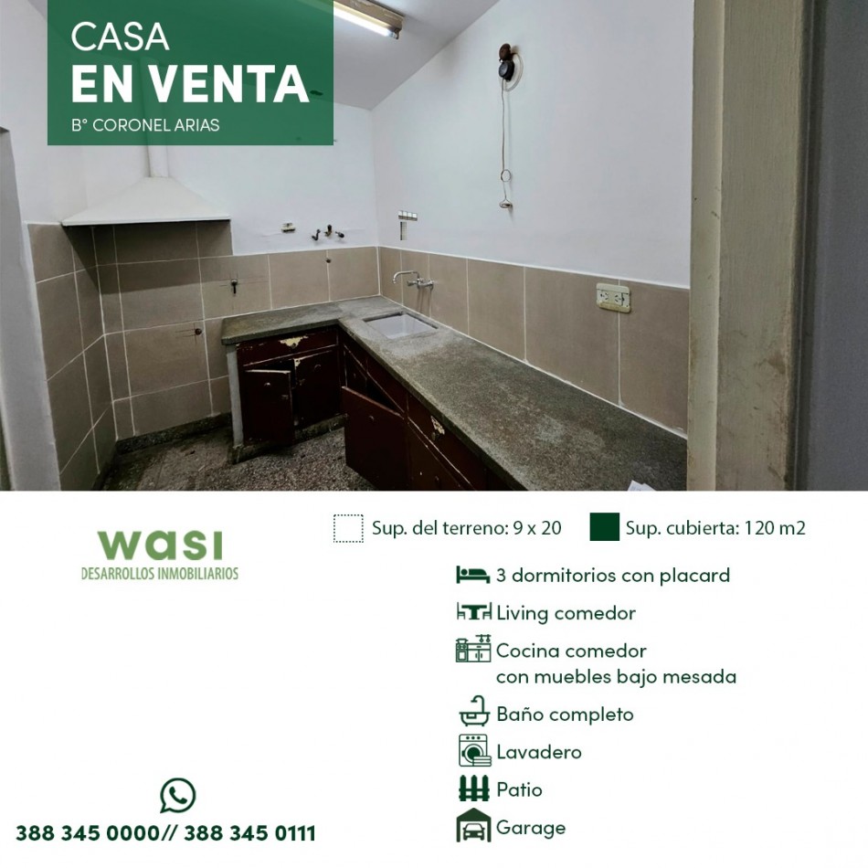 CASA EN VENTA CNEL ARIAS