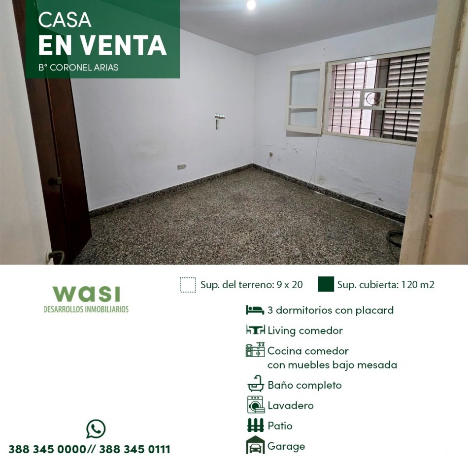 CASA EN VENTA CNEL ARIAS