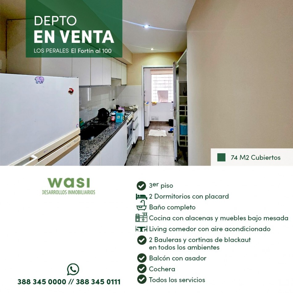 Depto 2 dorm exclusivo Los Perales