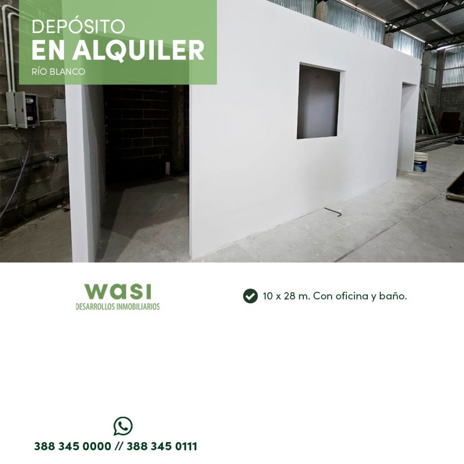 ALQUILER DEPOSITO RIO BLANCO