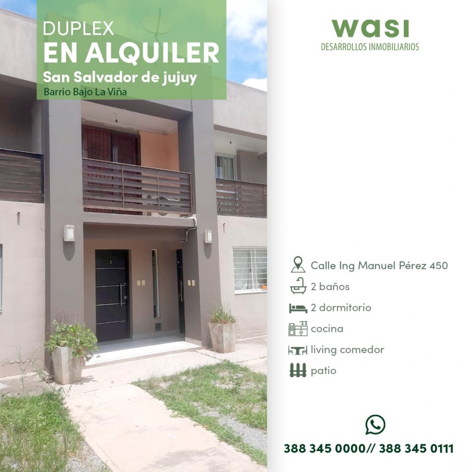 ALQUILER DUPLEX BAJO LA VIÑA