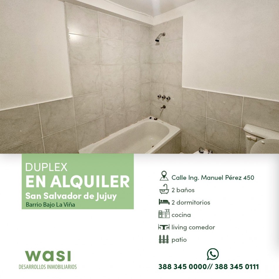 ALQUILER DUPLEX BAJO LA VIÑA