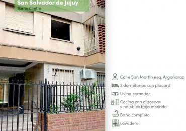 ALQUILER CENTRO 3 DORM